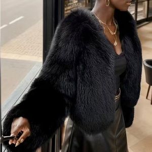 Elegant Cropped Coat.  Feels & looks amazing and on trend for Fall.